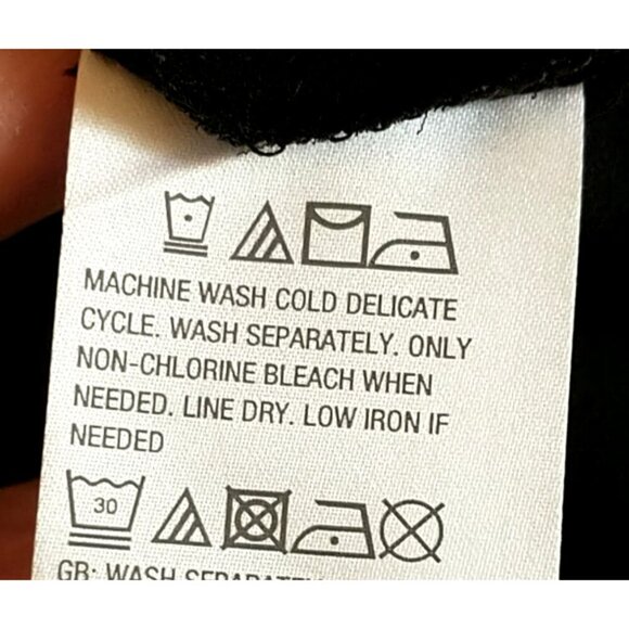 Belle by Kim Gravel Blouse Ruffle Front Flared Sleeve Black/White Lined - 2X - Picture 10 of 10